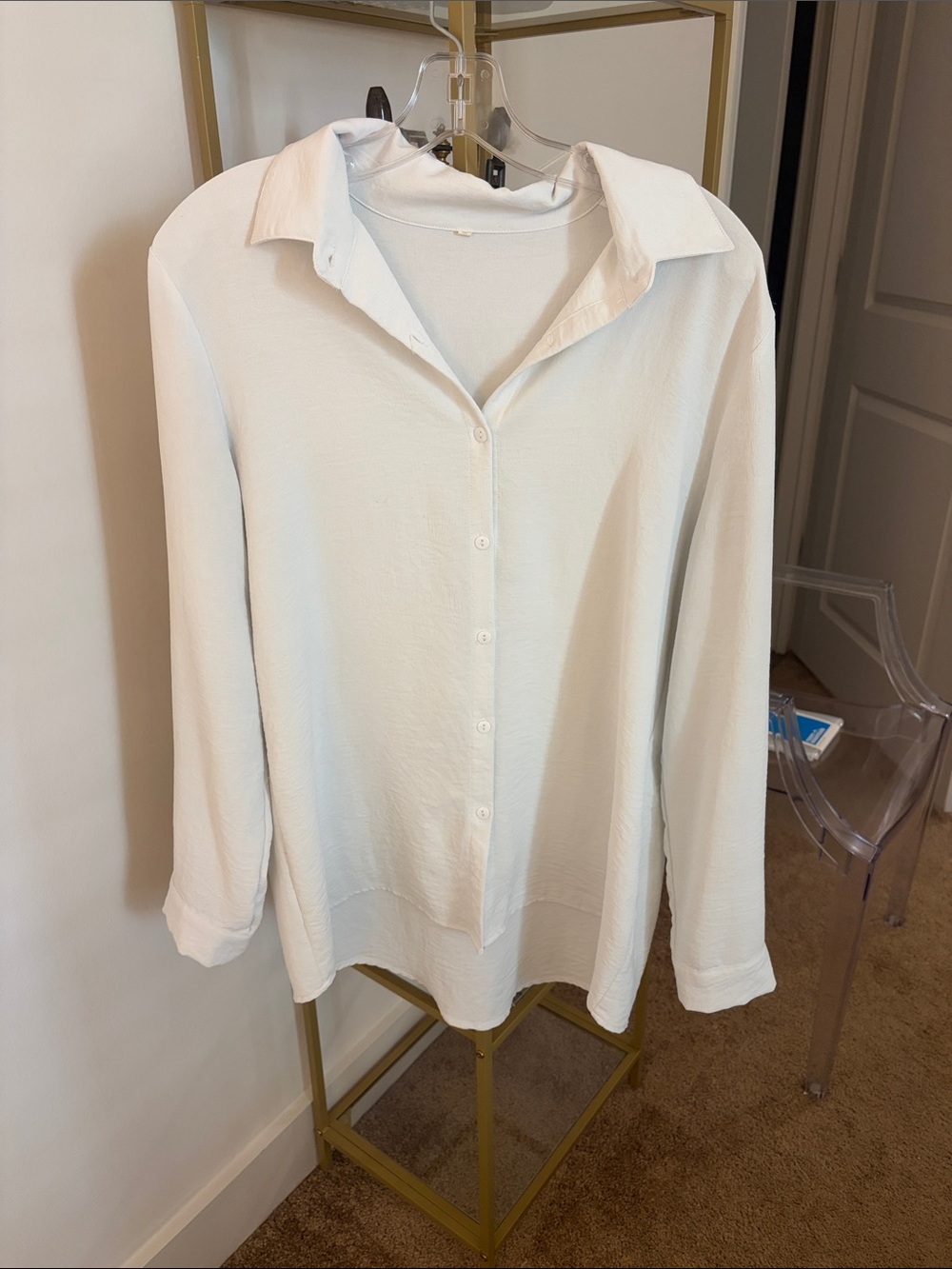 Classic Women's Button-Front Shirt - White